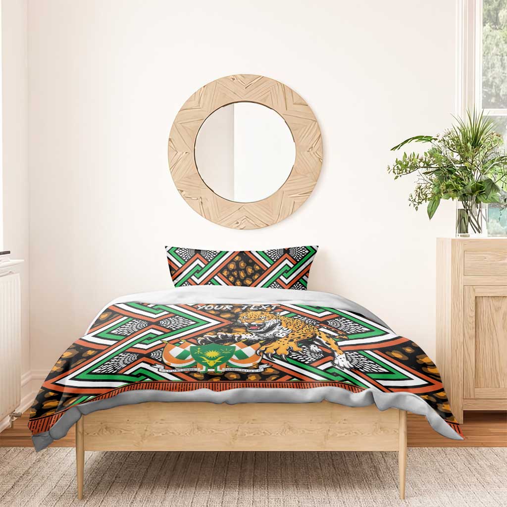 Personalized Afro Niger Bedding Set Leopard Ankara African Pattern