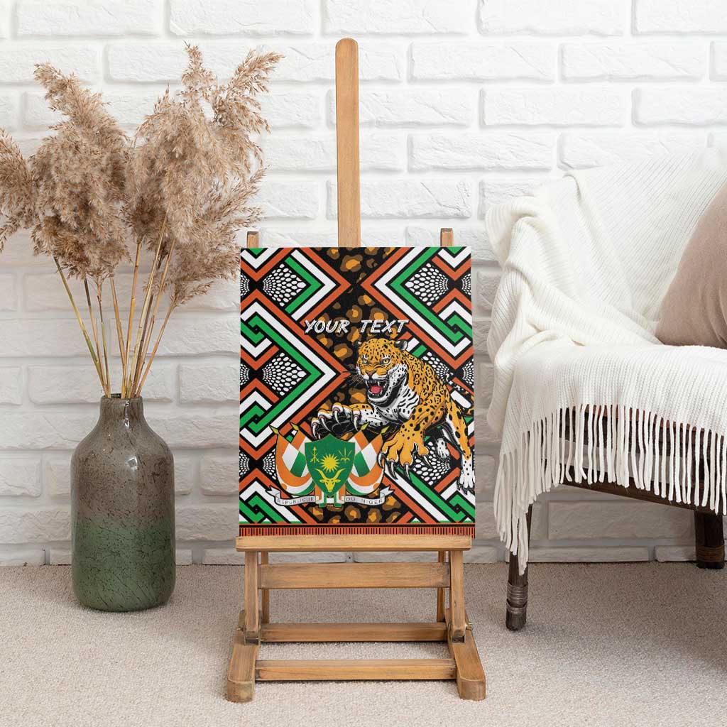 Personalized Afro Niger Canvas Wall Art Leopard Ankara African Pattern