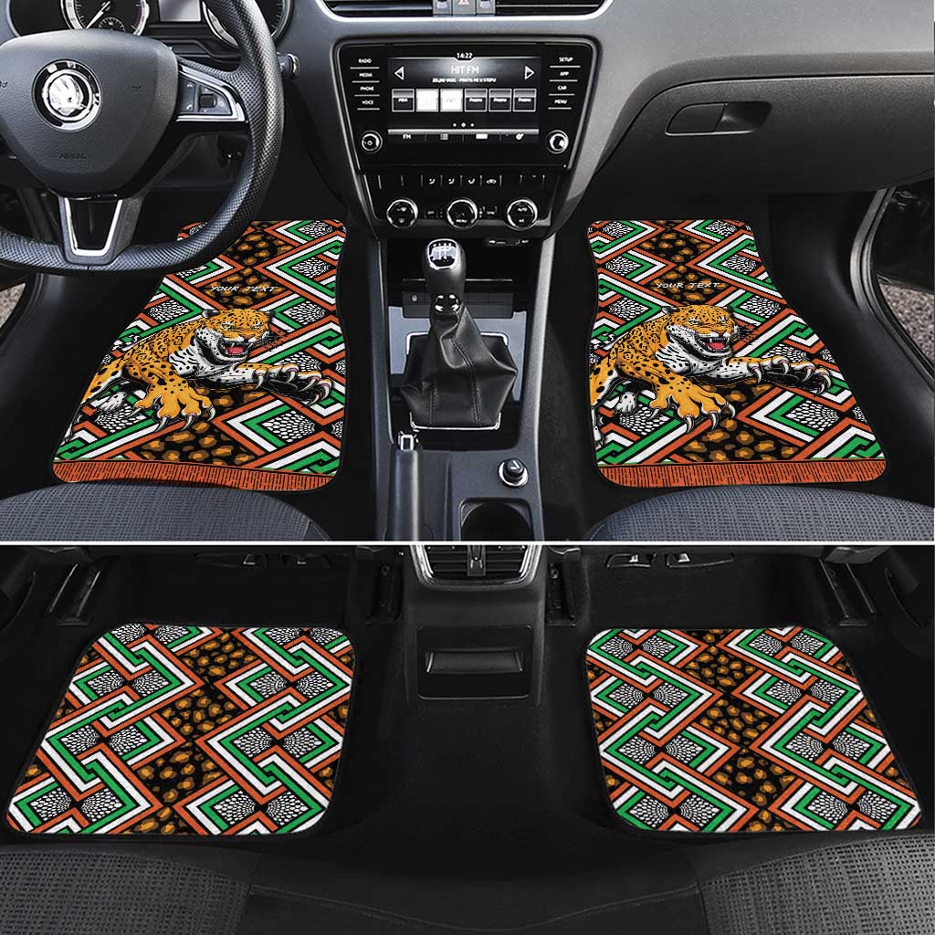 Personalized Afro Niger Car Mats Leopard Ankara African Pattern