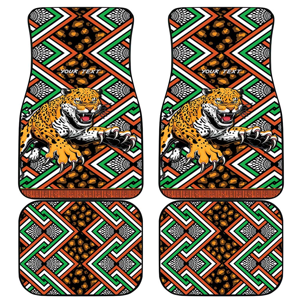 Personalized Afro Niger Car Mats Leopard Ankara African Pattern