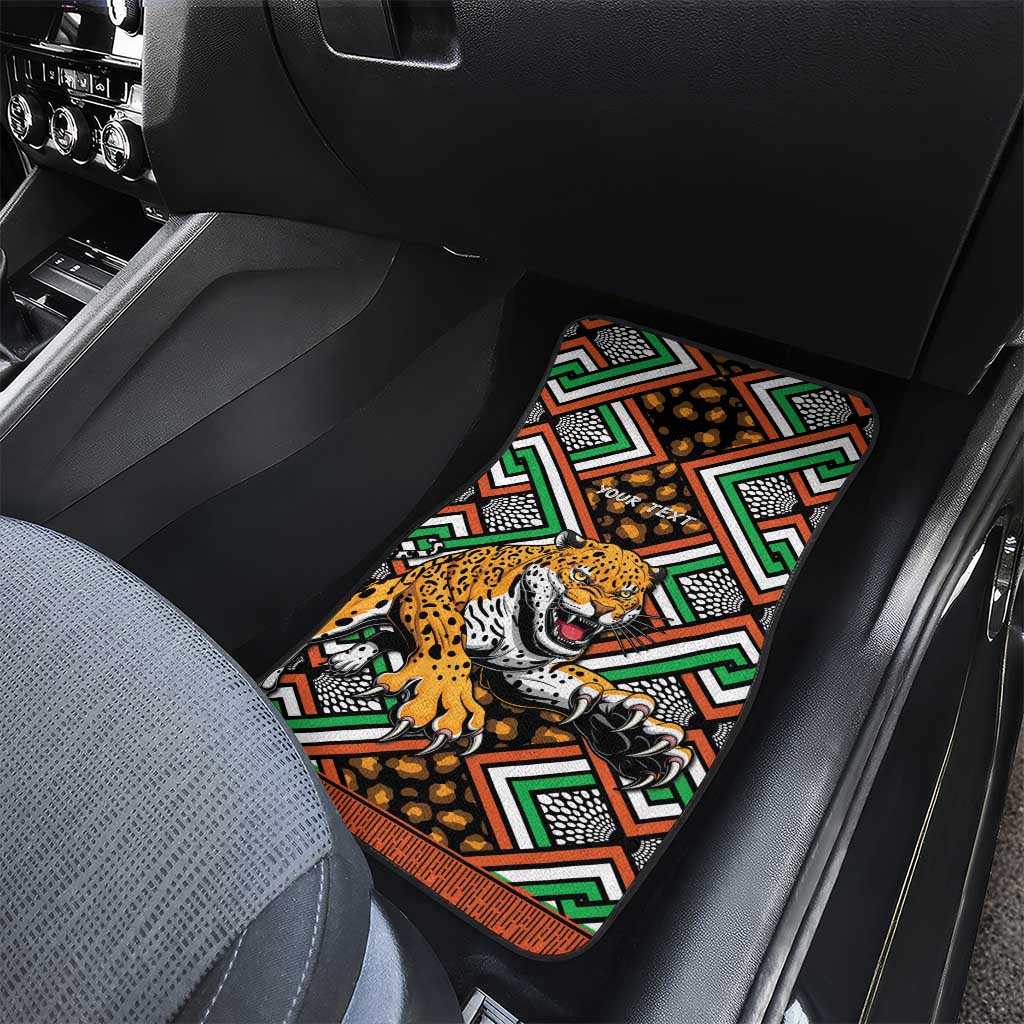 Personalized Afro Niger Car Mats Leopard Ankara African Pattern