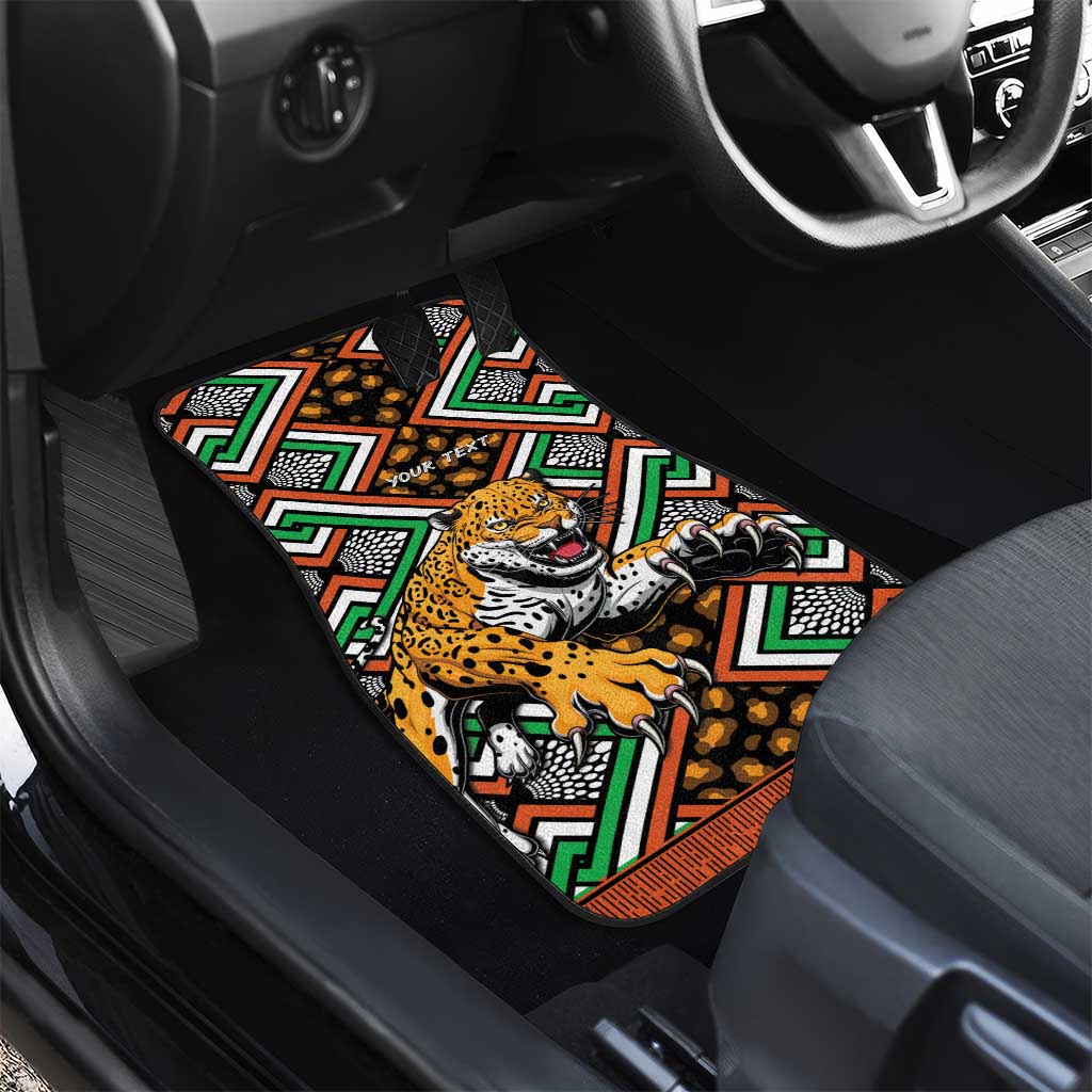 Personalized Afro Niger Car Mats Leopard Ankara African Pattern