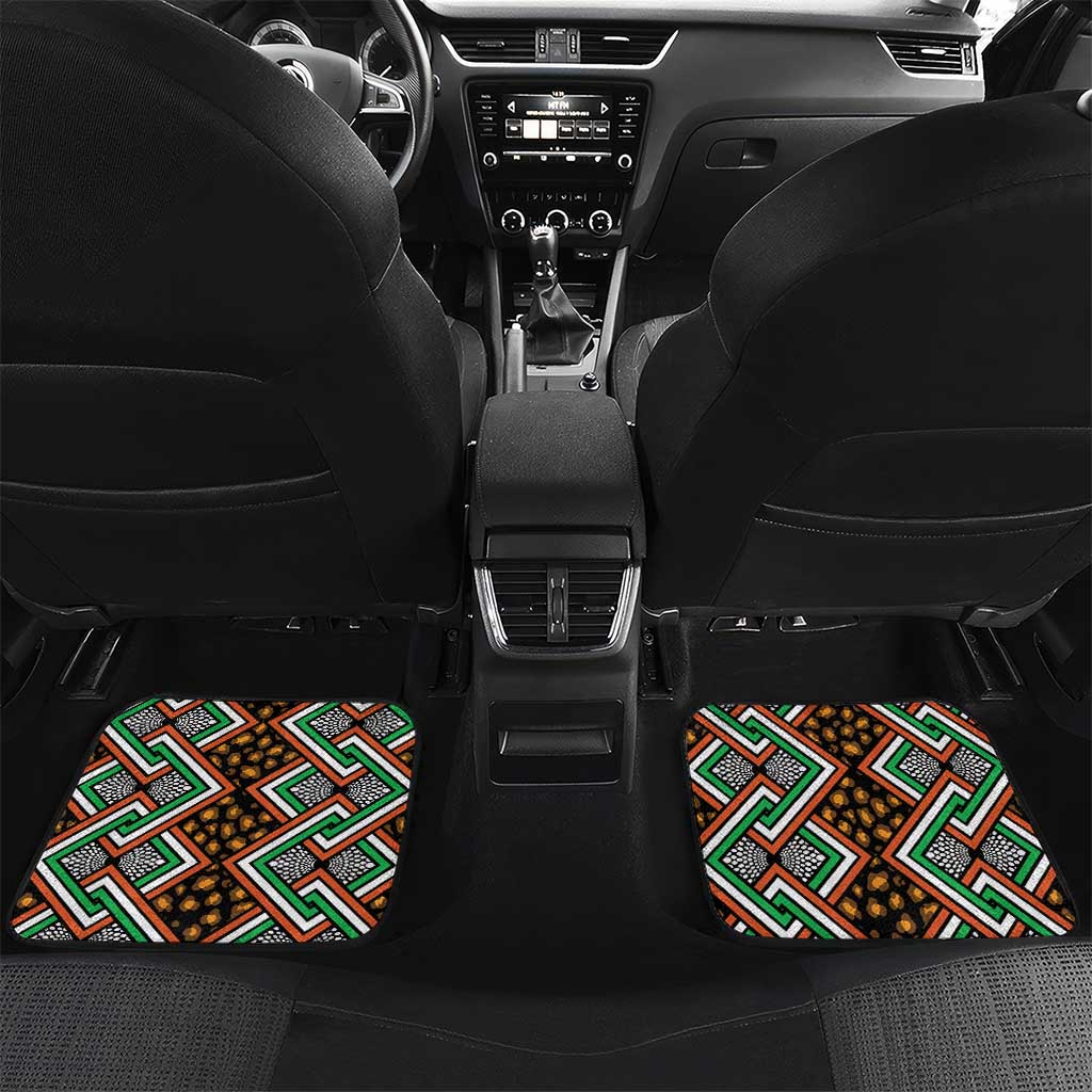 Personalized Afro Niger Car Mats Leopard Ankara African Pattern