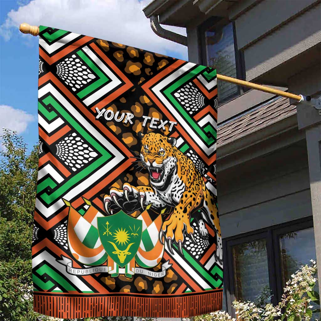 Personalized Afro Niger Garden Flag Leopard Ankara African Pattern