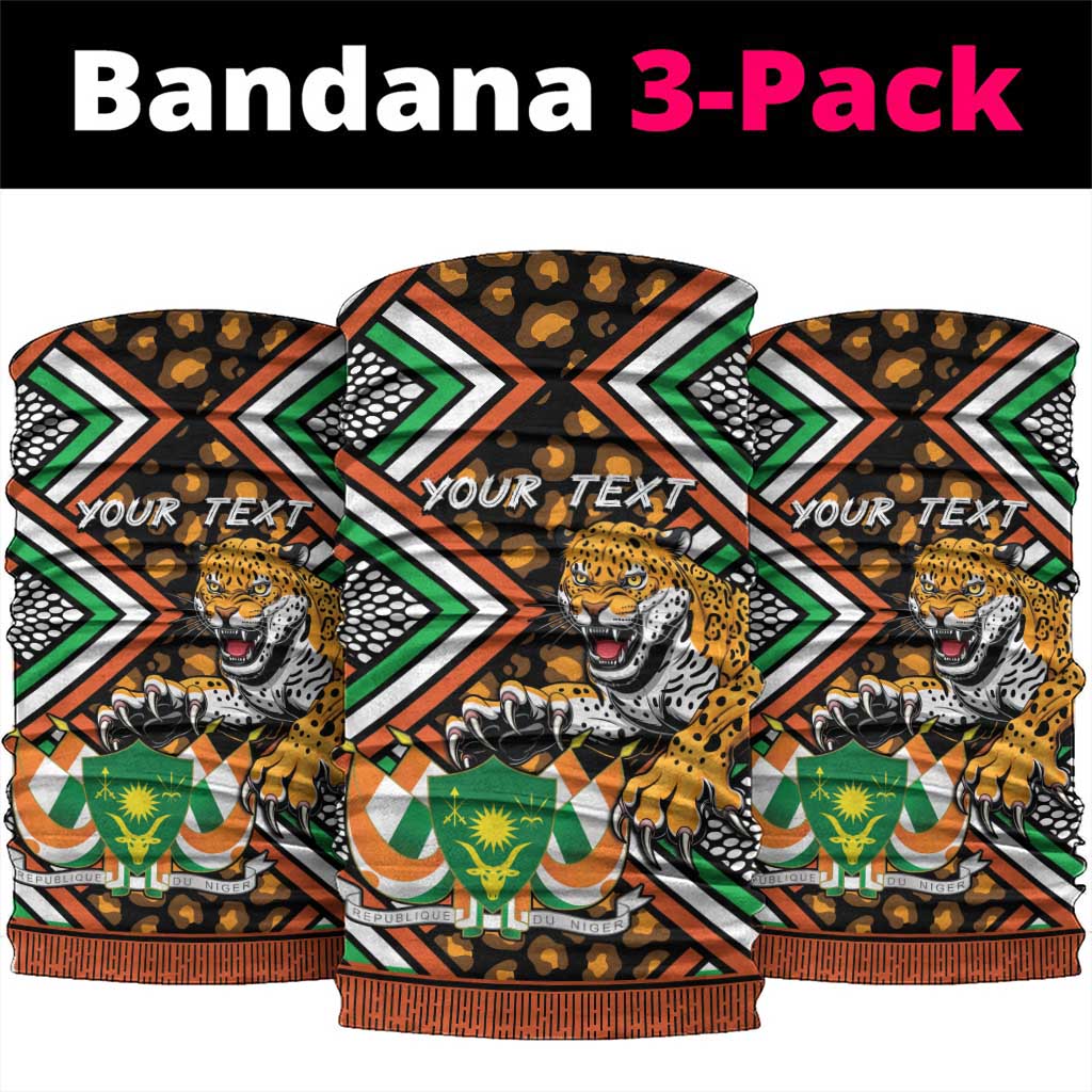 Personalized Afro Niger Neck Gaiter Leopard Ankara African Pattern LT14