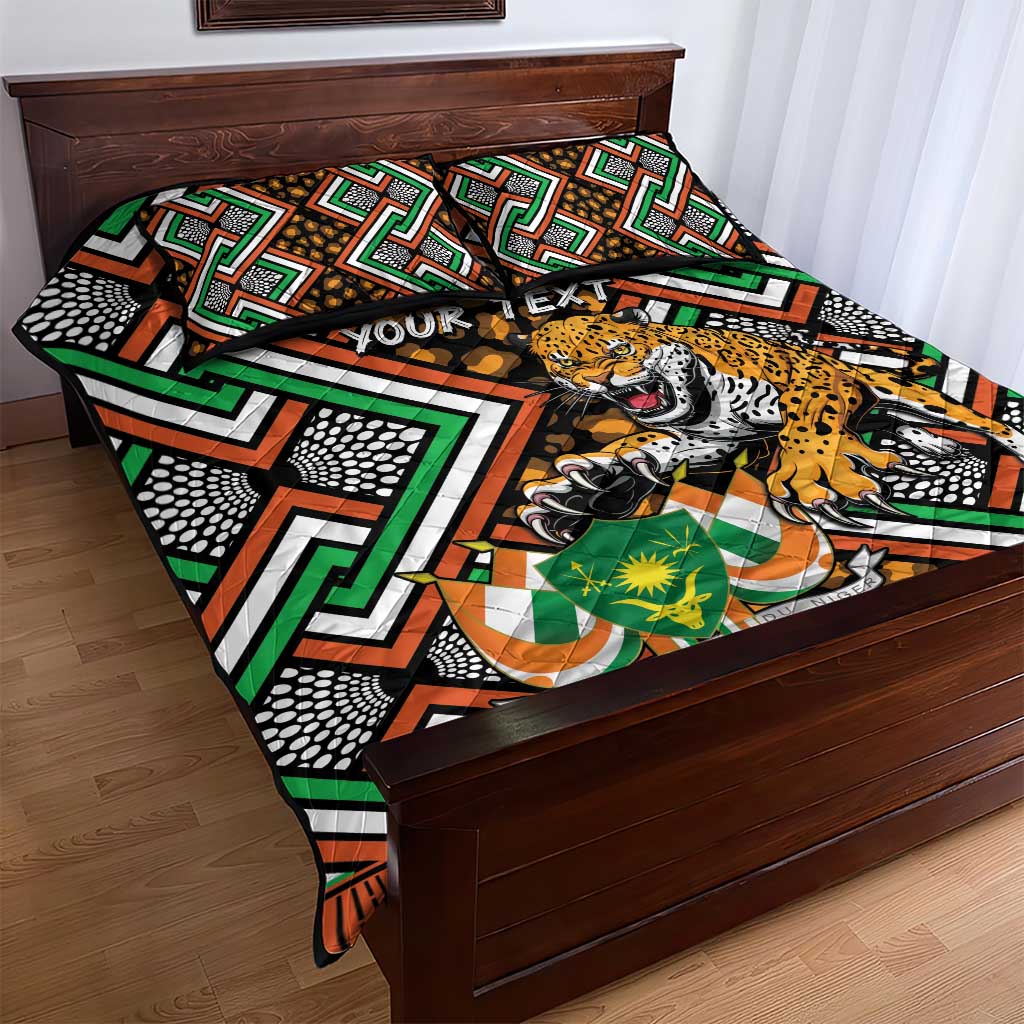 Personalized Afro Niger Quilt Bed Set Leopard Ankara African Pattern