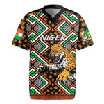 Personalized Afro Niger Rugby Jersey Leopard Ankara African Pattern