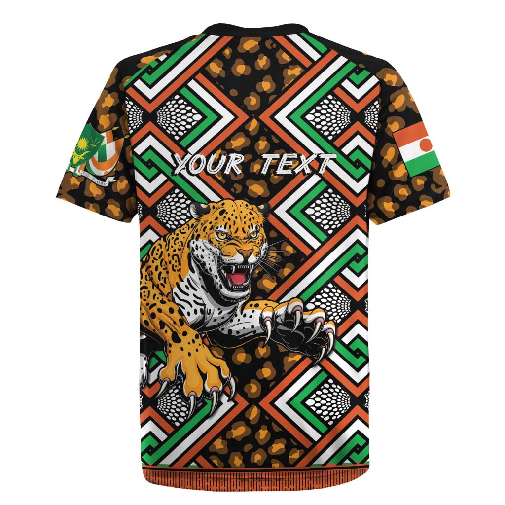 Personalized Afro Niger Rugby Jersey Leopard Ankara African Pattern