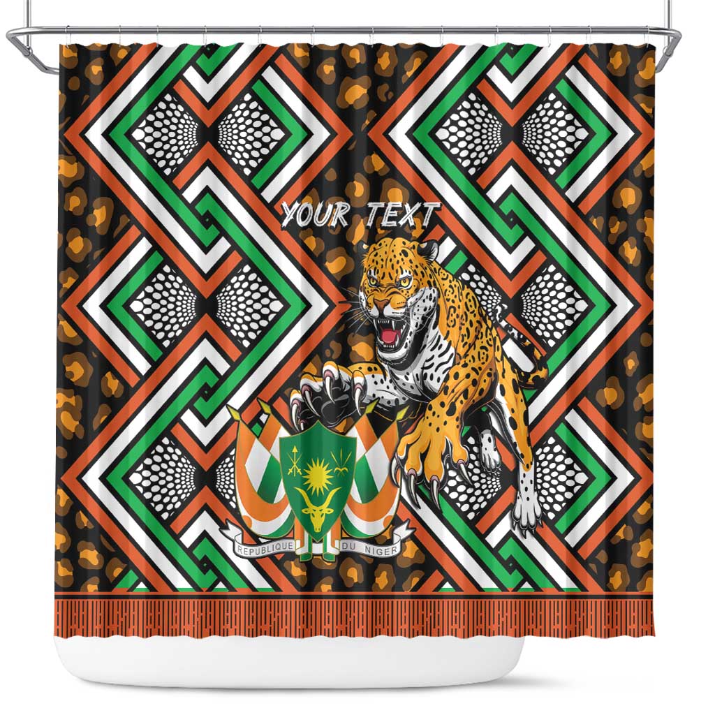 Personalized Afro Niger Shower Curtain Leopard Ankara African Pattern