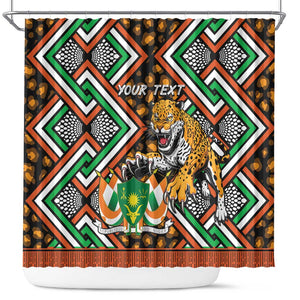 Personalized Afro Niger Shower Curtain Leopard Ankara African Pattern