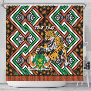 Personalized Afro Niger Shower Curtain Leopard Ankara African Pattern