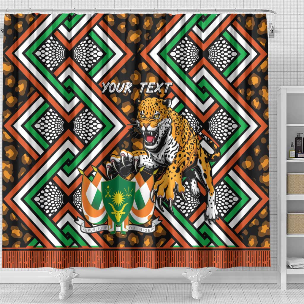 Personalized Afro Niger Shower Curtain Leopard Ankara African Pattern