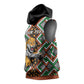 Personalized Afro Niger Sleeveless Hoodie Leopard Ankara African Pattern - African Pride