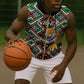 Personalized Afro Niger Sleeveless Zip Hoodie Leopard Ankara African Pattern - African Pride