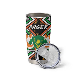 Personalized Afro Niger Tumbler Cup Leopard Ankara African Pattern