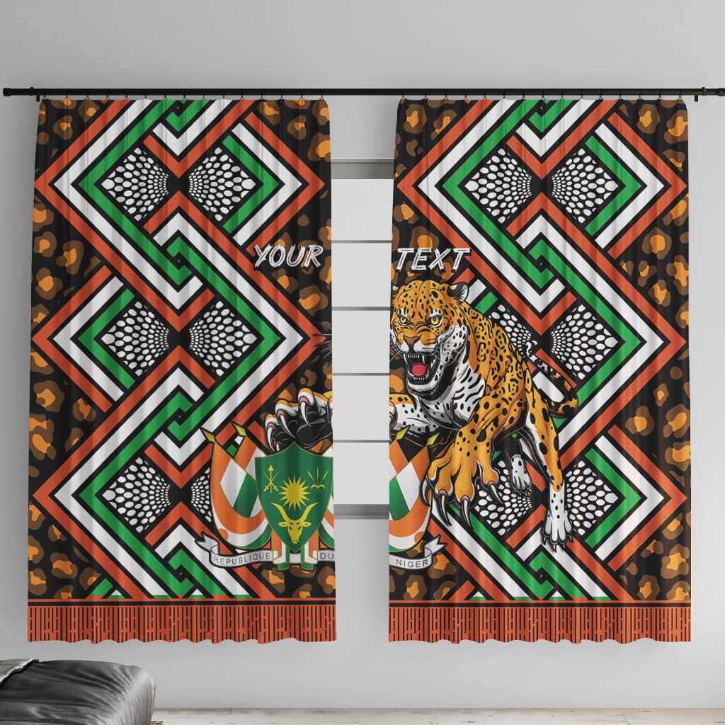 Personalized Afro Niger Window Curtain Leopard Ankara African Pattern