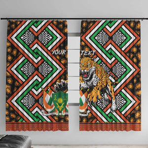 Personalized Afro Niger Window Curtain Leopard Ankara African Pattern