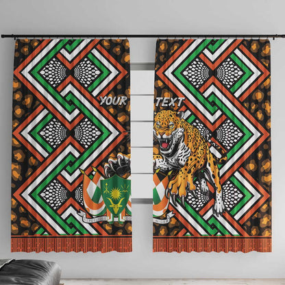 Personalized Afro Niger Window Curtain Leopard Ankara African Pattern