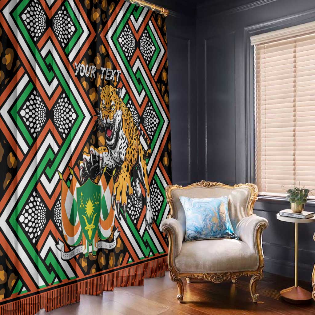 Personalized Afro Niger Window Curtain Leopard Ankara African Pattern