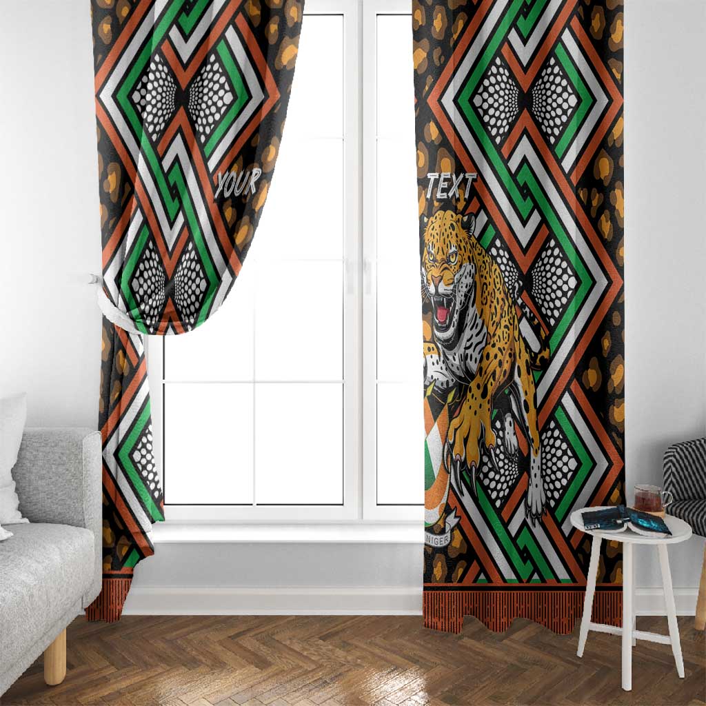 Personalized Afro Niger Window Curtain Leopard Ankara African Pattern