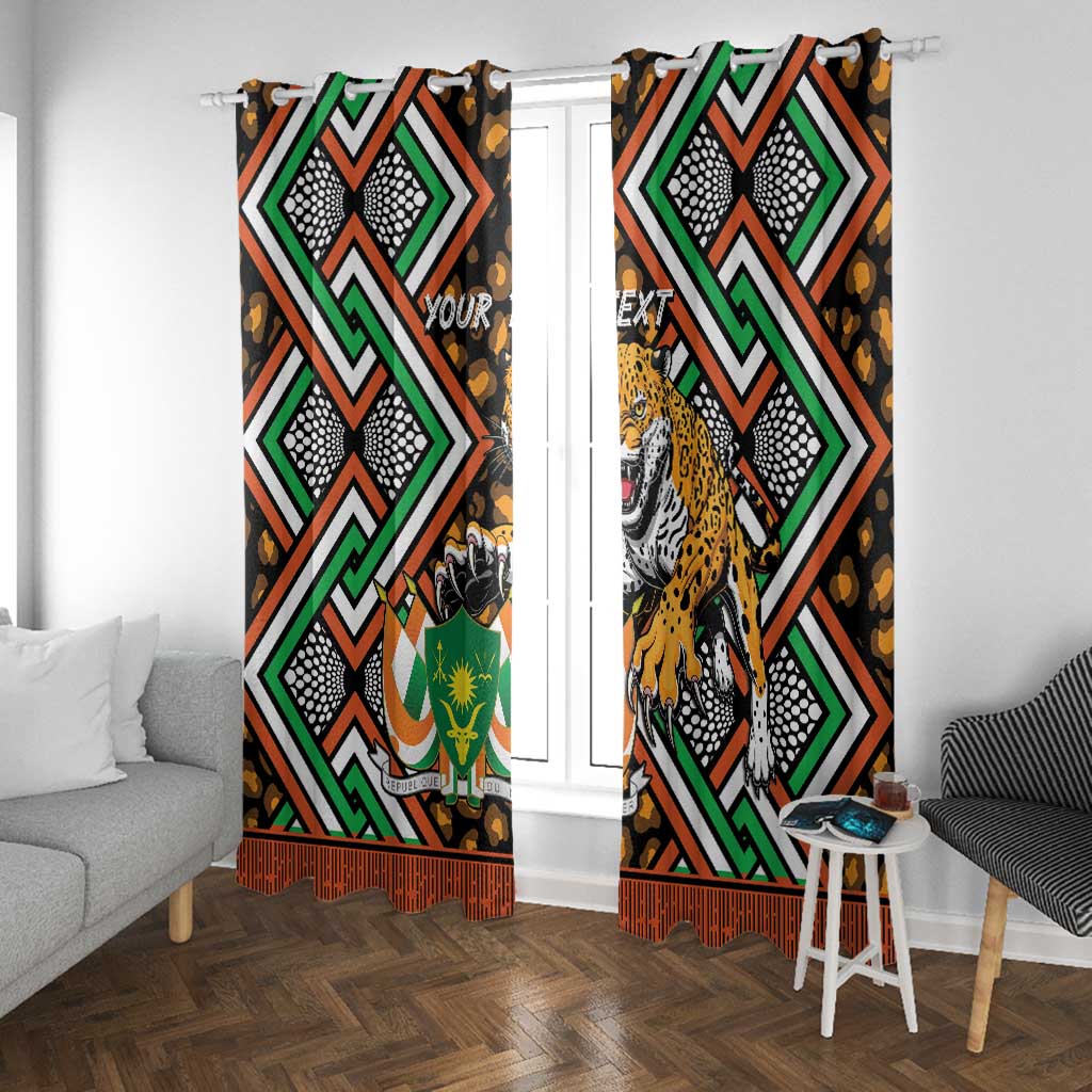 Personalized Afro Niger Window Curtain Leopard Ankara African Pattern