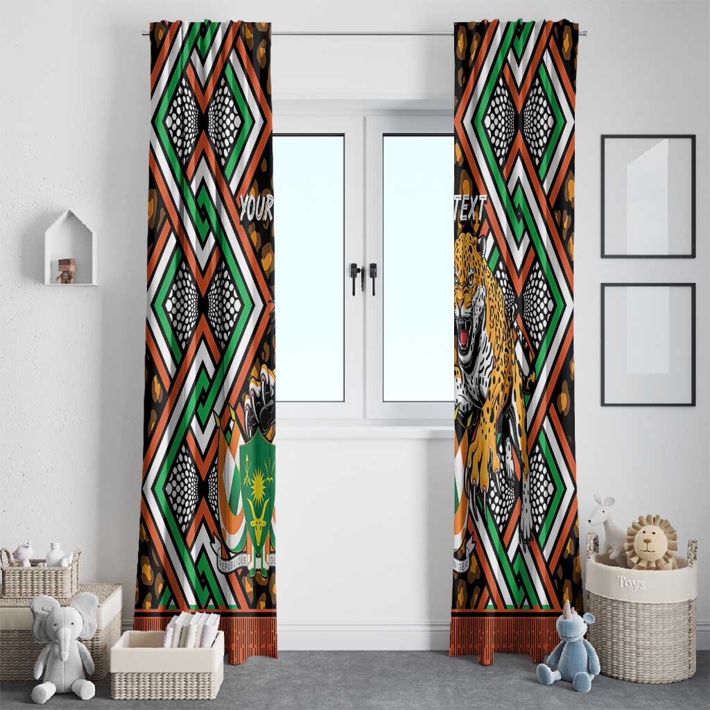 Personalized Afro Niger Window Curtain Leopard Ankara African Pattern