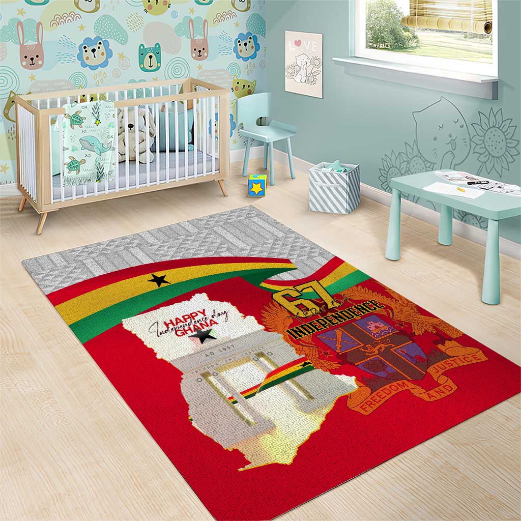 Ghana Independence Day Area Rug Gana Map Happy 67 Years Anniversary