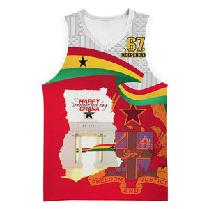 Ghana Independence Day Basketball Jersey Gana Map Happy 67 Years Anniversary - African Pride
