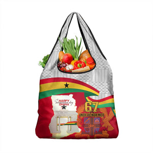 Ghana Independence Day Grocery Bag Gana Map Happy 67 Years Anniversary