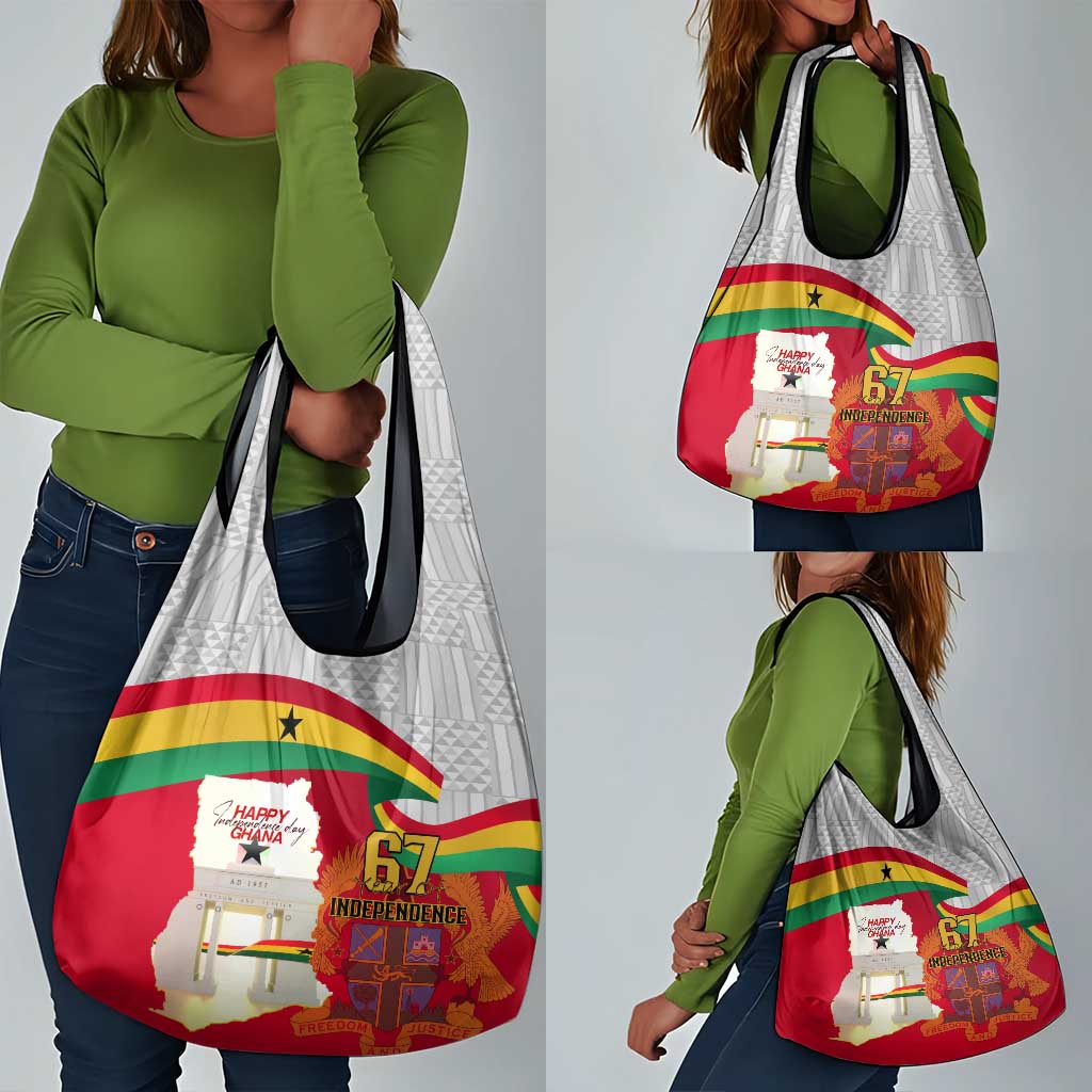 Ghana Independence Day Grocery Bag Gana Map Happy 67 Years Anniversary