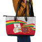 Ghana Independence Day Leather Tote Bag Gana Map Happy 67 Years Anniversary