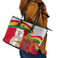 Ghana Independence Day Leather Tote Bag Gana Map Happy 67 Years Anniversary