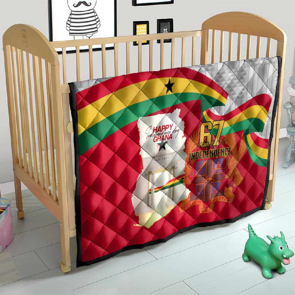 Ghana Independence Day Quilt Gana Map Happy 67 Years Anniversary