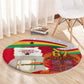 Ghana Independence Day Round Carpet Gana Map Happy 67 Years Anniversary