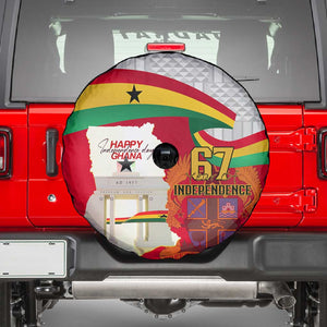 Ghana Independence Day Spare Tire Cover Gana Map Happy 67 Years Anniversary