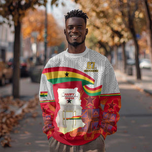 Ghana Independence Day Sweatshirt Gana Map Happy 67 Years Anniversary