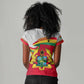 Ghana Independence Day Women V-Neck T-Shirt Gana Map Happy 67 Years Anniversary