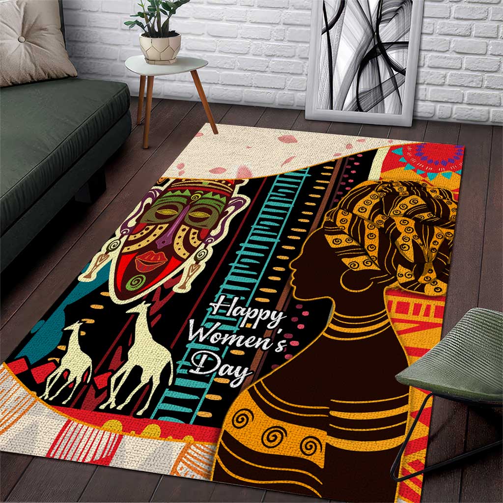 African Area Rug Africa International Women Day Area Rug African Pattern by AfricanPride