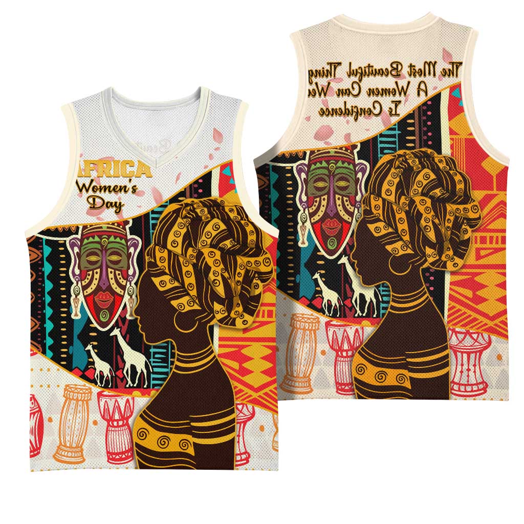 Africa International Women Day Basketball Jersey African Pattern - African Pride