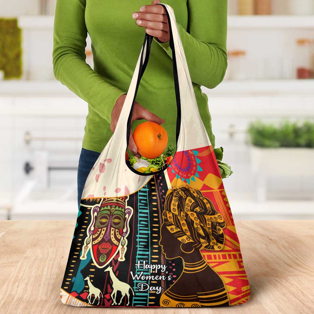 Africa International Women Day Grocery Bag African Pattern