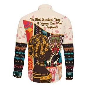 Africa International Women Day Long Sleeve Button Shirt African Pattern