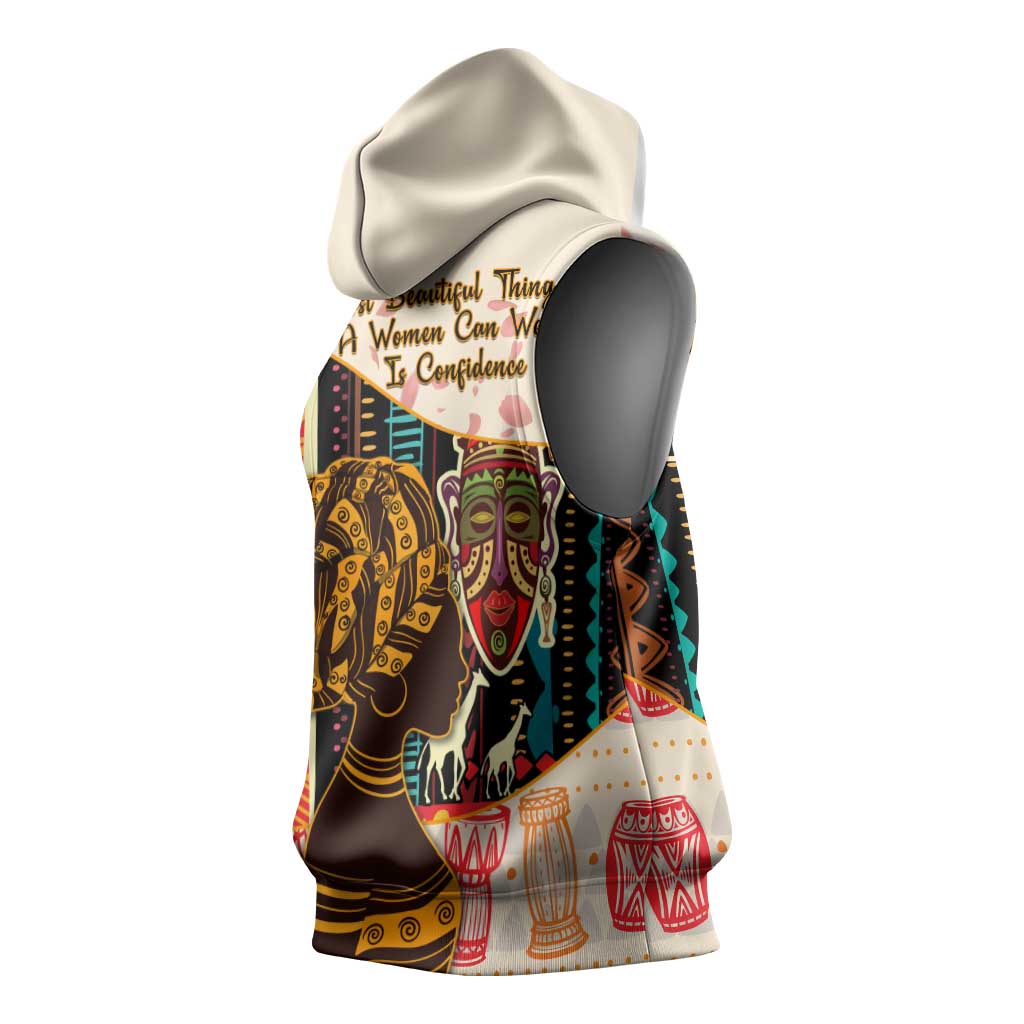 Africa International Women Day Sleeveless Hoodie African Pattern - African Pride