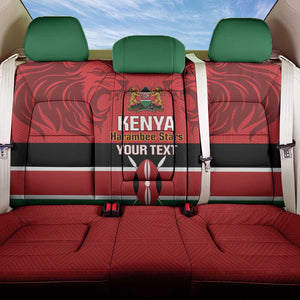 Custom Kenya Football Back Car Seat Cover Go Harambee Stars African Pattern