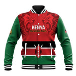Custom Kenya Football Baseball Jacket Go Harambee Stars African Pattern