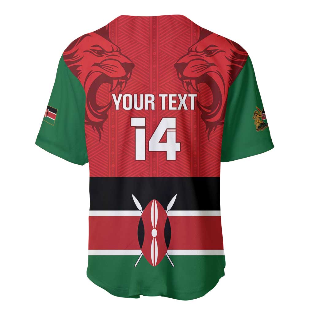 Custom Kenya Football Baseball Jersey Go Harambee Stars African Pattern