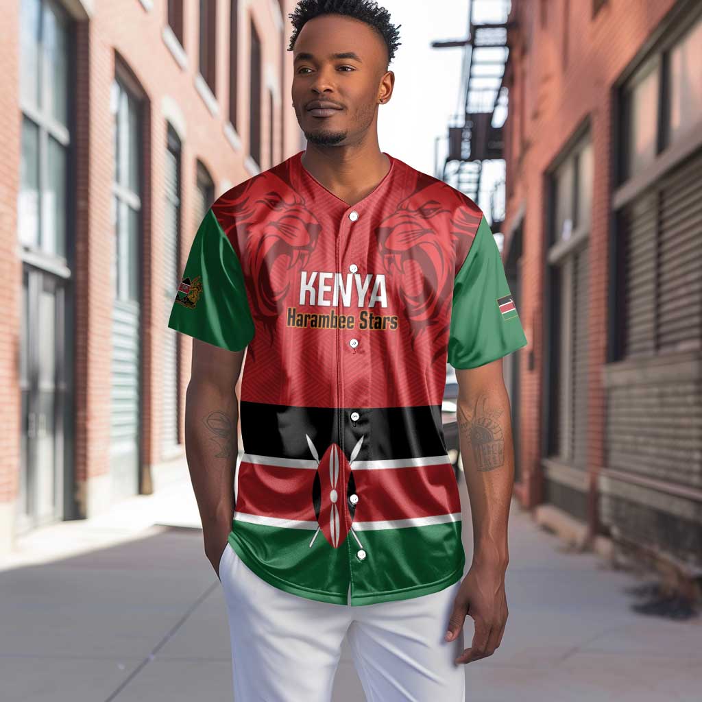 Custom Kenya Football Baseball Jersey Go Harambee Stars African Pattern