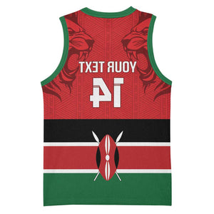 Custom Kenya Football Basketball Jersey Go Harambee Stars African Pattern - African Pride