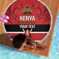 Custom Kenya Football Beach Blanket Go Harambee Stars African Pattern