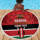Custom Kenya Football Beach Blanket Go Harambee Stars African Pattern