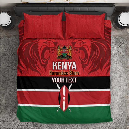 Custom Kenya Football Bedding Set Go Harambee Stars African Pattern